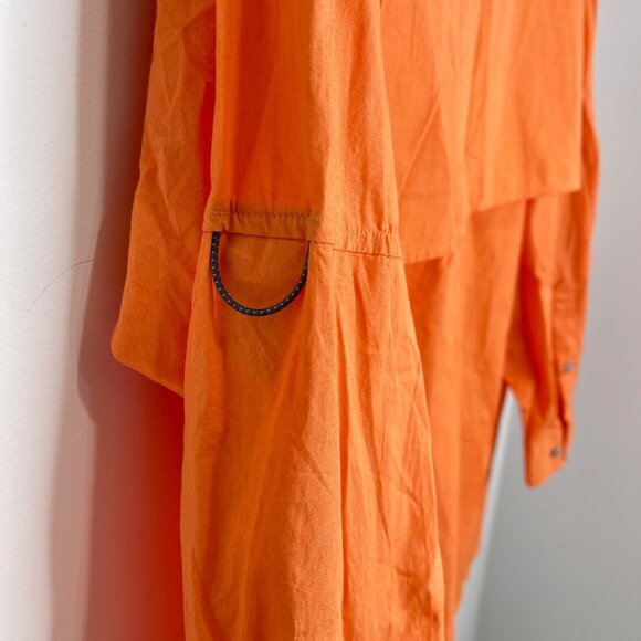 Columbia PFG Professional Fishing Gear LS Shirt Vented Quick Dry Men Size L Oran - Picture 7 of 15